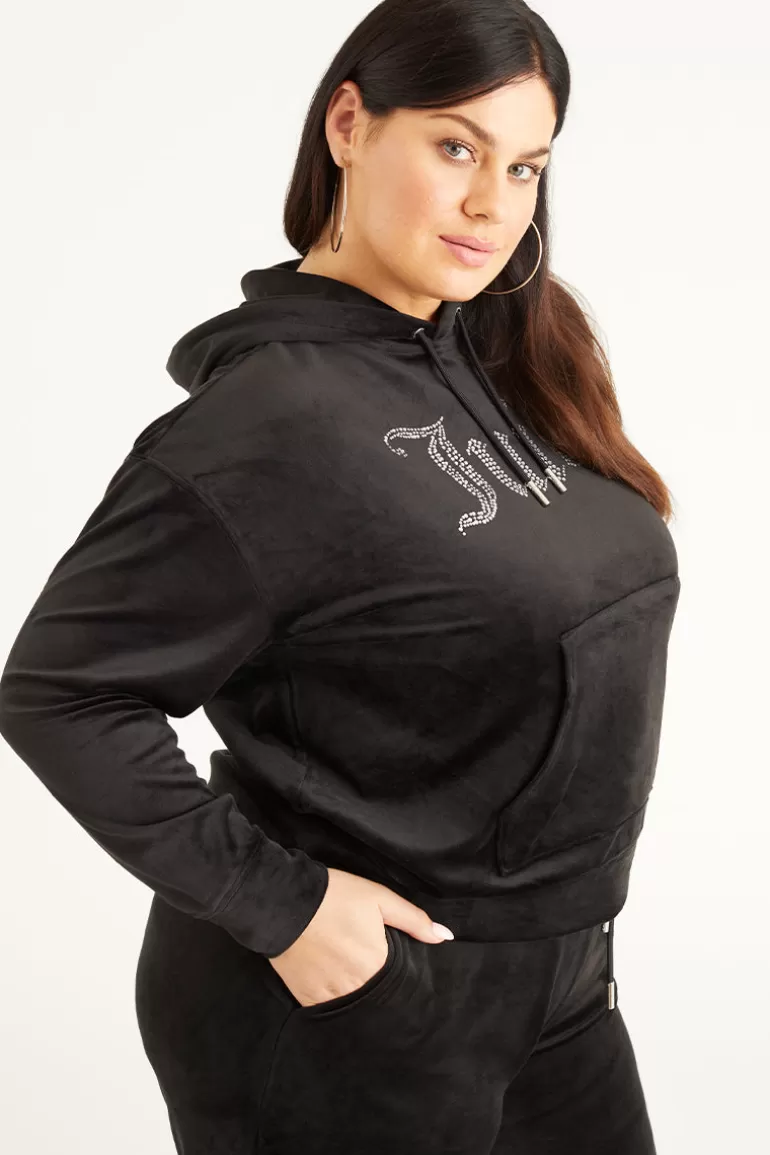 Plus-Size Oversized Bling Big Velour Hoodie | Juicy Couture Cheap