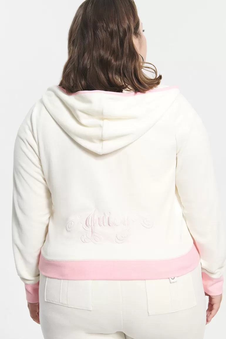 Plus-Size Sweetheart Cotton Velour Hoodie | Juicy Couture Best Sale