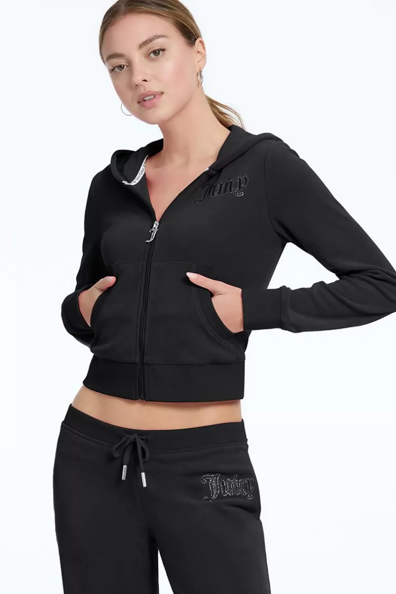 Tonal Towel Terry Zip-Up Hoodie | Juicy Couture Discount
