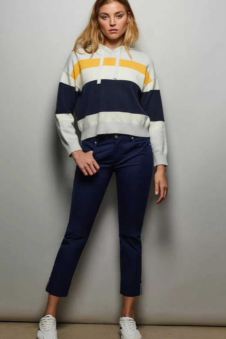 Tretorn Cropped Randig Pullover Hoodie | Juicy Couture Flash Sale