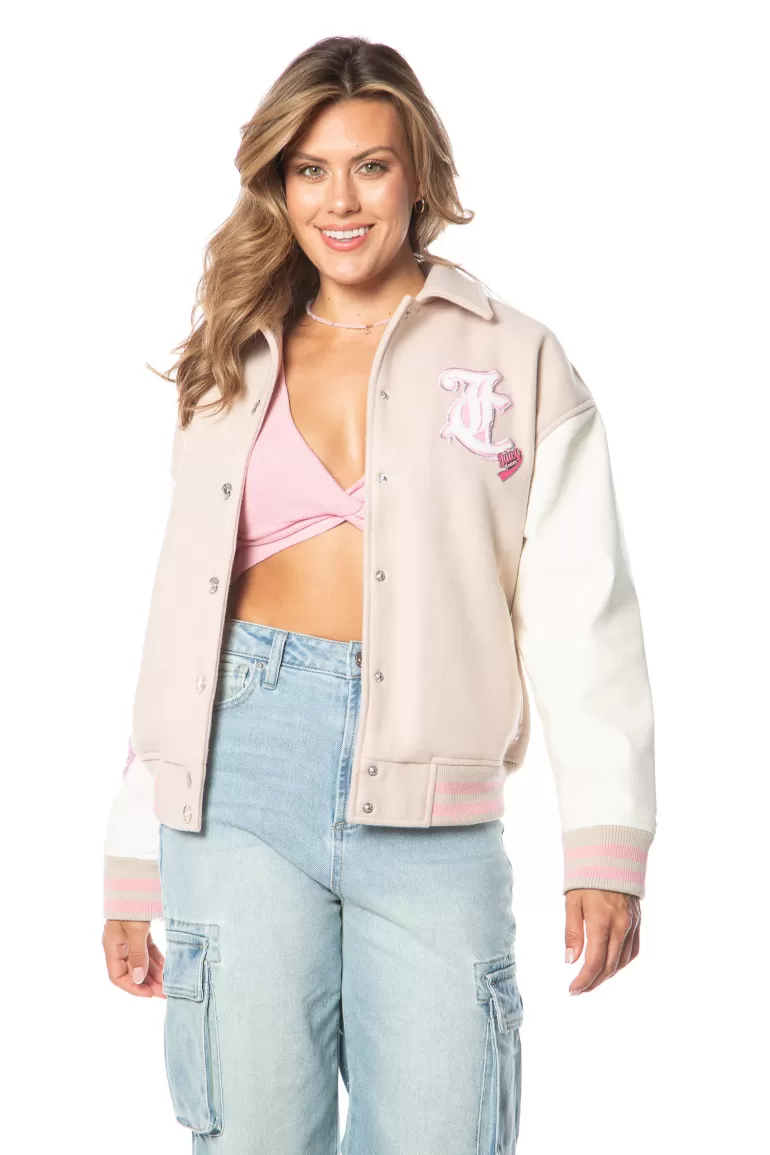 Varsity-Jacka Med Konvertibla Krage | Juicy Couture Cheap