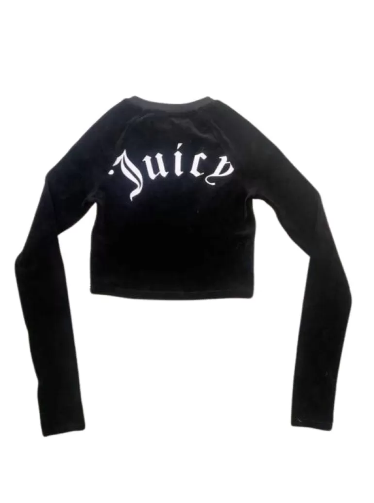 Velour Juicy Cropped Langarmad—Rejuiced | Juicy Couture Best Sale