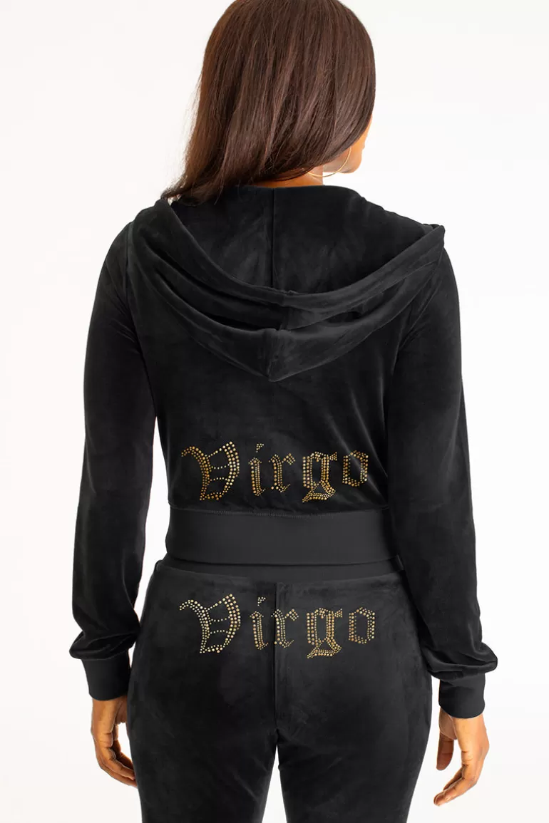 Virgo Big Bling Velour Hoodie | Juicy Couture Clearance